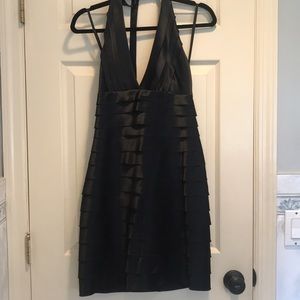 BCBG black tiered mini dress